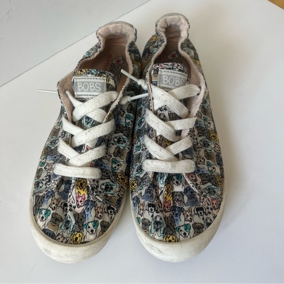 Skechers BOBS Slip On Memory Foam Sneaker Dog Print 10 - Picture 2 of 12